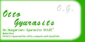 otto gyurasits business card